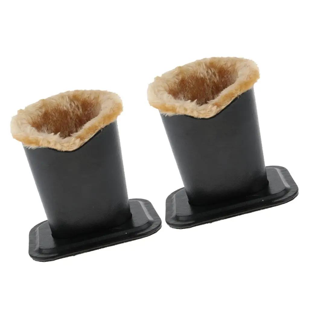 Eyeglass Organizer PU Leather Plush Lining Stand Up Holder Glasses Storage Case for Bedside Kitchen