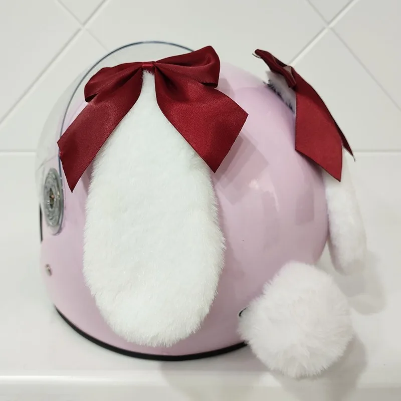 

3D милые заячьи уши для мотоциклетного шлема, декоративные наклейки, съемный шлем для мотокросса, декор, аксессуары для косплея