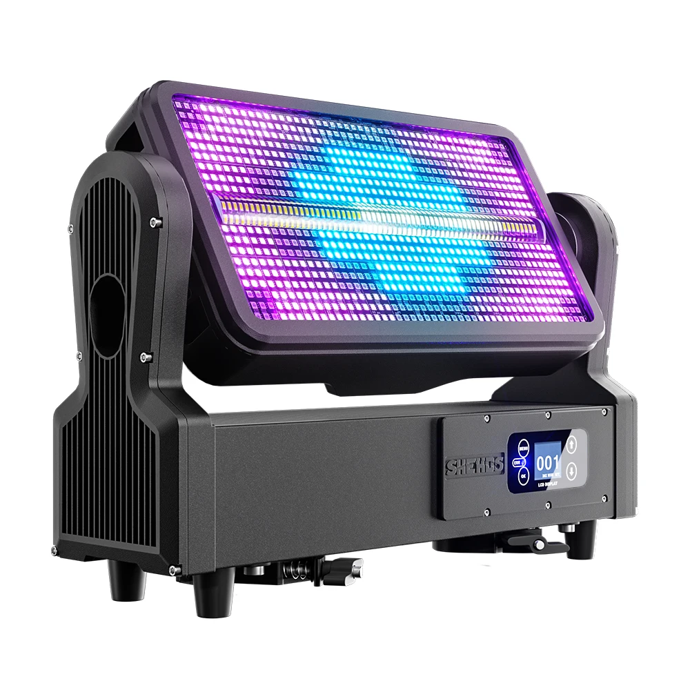 SHEHDS Wasserdichtes 1000W Stroboskoplicht IP65 Wash Moving Head Flash Wash RGB-Licht für DJ Disco Outdoor Party Musikfestival
