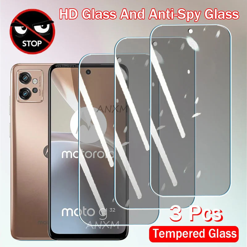 3Pcs Privacy Tempered Glass For Motorola Moto G13 G14 G23 G53 G54 G73 G84 G22 G32 G42 G52 G62 G72 G82 Anti-spy Screen Protector