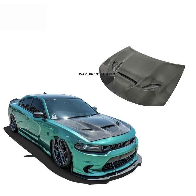 

Suitable for 2015-2023 Dodge Charger with SRT Carbon Fiber Front Engine Cover Modification