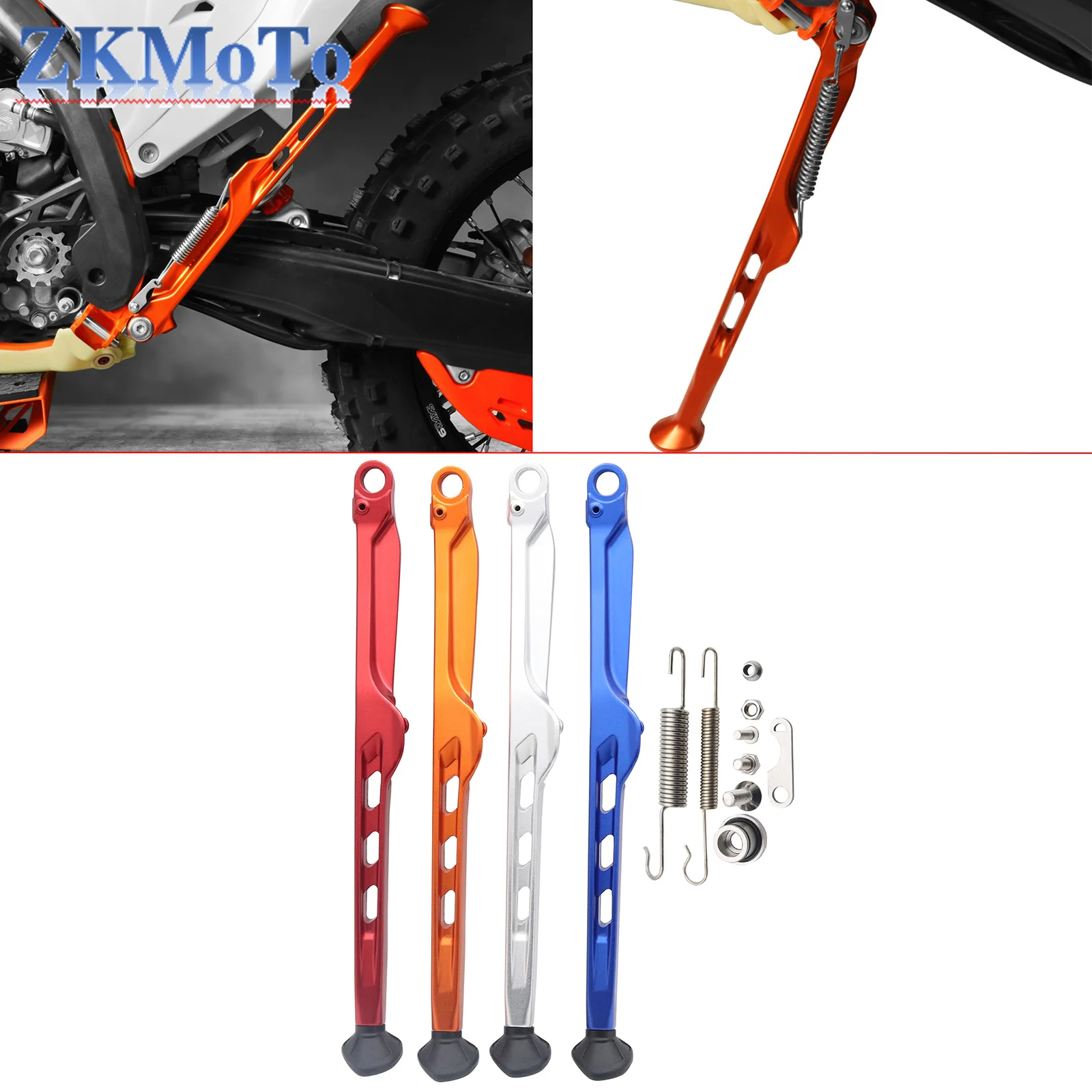 Motorcycle Parking Side Stand With Spring Kit For KTM XC XCF EXCF EXC HARDENDURO SIXDAYS FSIXDAYS For HUSQVARNA GASGAS 2023-2024