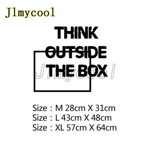 Creative Think Outside The Box Wall Decal Living Room Removable Mural for Bedroom Decoration Background Wall Art Decal Sticker