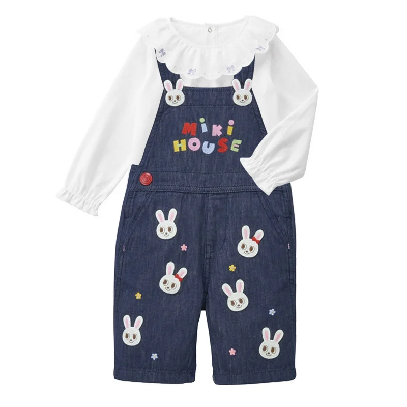 Boys Casual Pants Girls Overalls Cartoon Bear Rabbit Denim Strap Pant Capris Jeans Kids Kids Clothes Pantalones Roupa Infantil