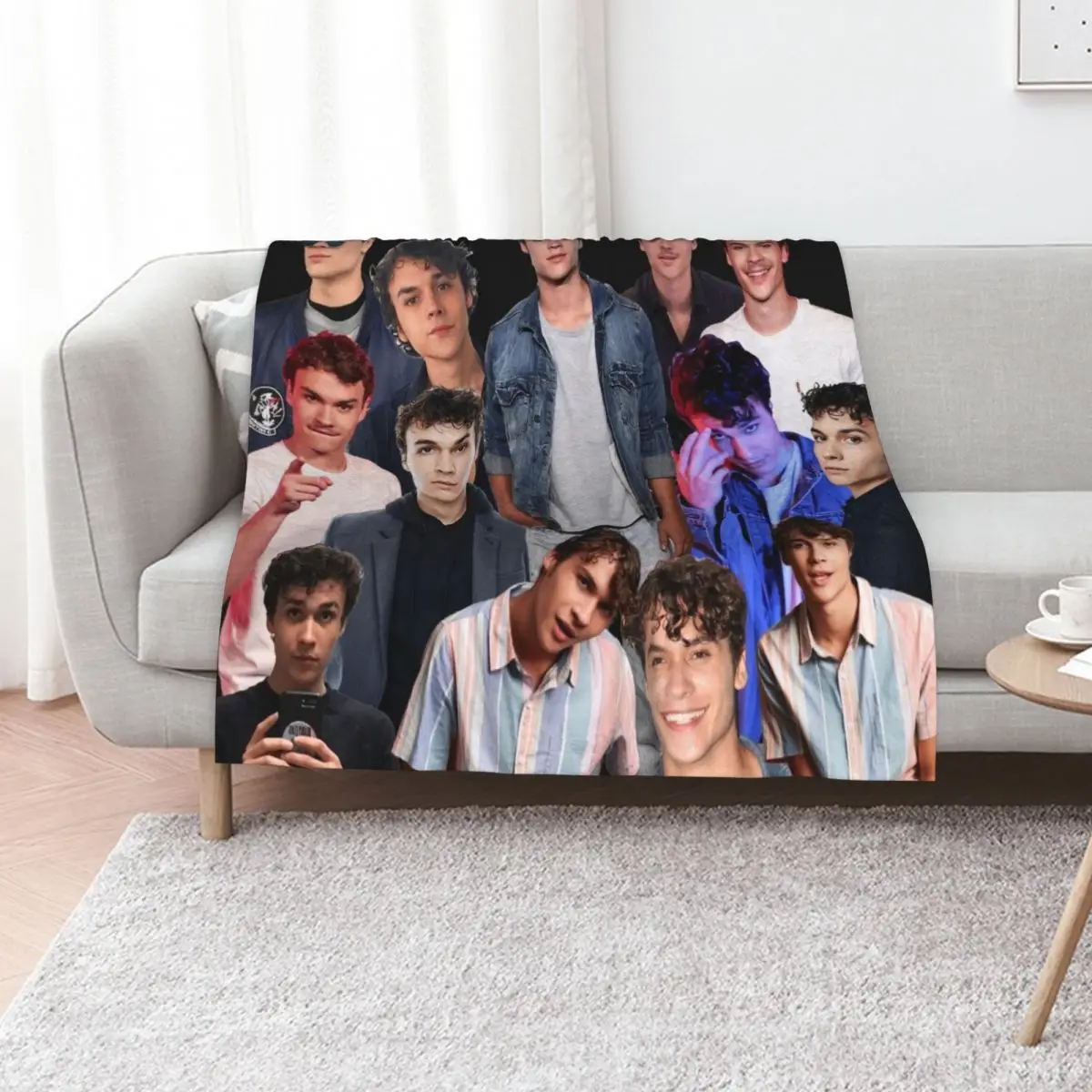 

HIGH QUALITY benjamin wadsworth photo collage Throw Blanket Thins Giant Sofa Plaid on the sofa Shaggy Blankets