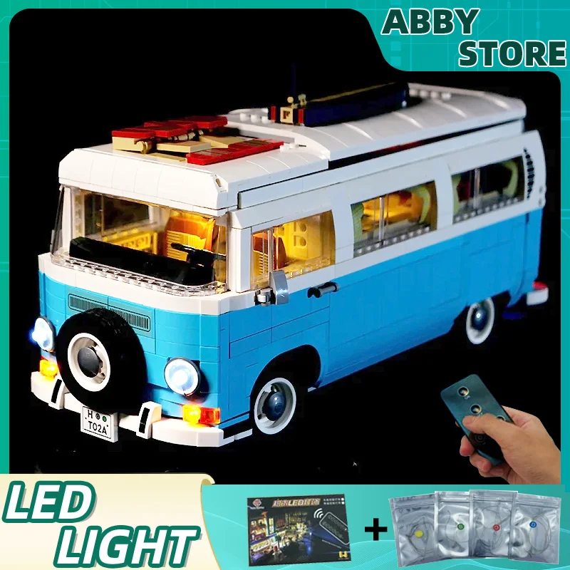 Kit luci LED RC fai da te per LEGO 10279 Volkswagen T2 Camper Van (solo luce a LED, senza modello di blocchi)