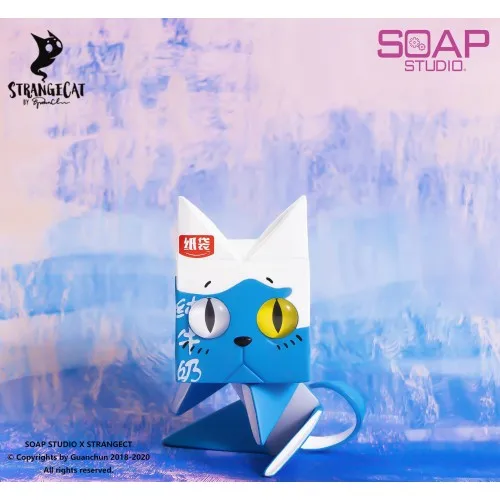 SOAP STUDIO ZS006 Weird Cat Series Paper Bag Cat Blind Box Desktop Ornament