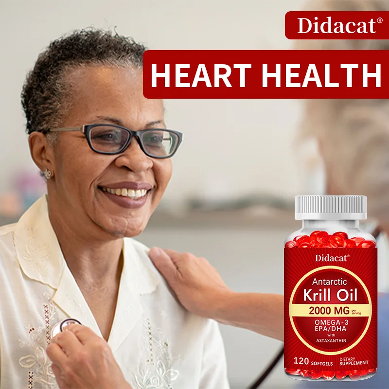 2000 ملغ من زيت الكريل فوسفوليبيد أوميجا 3 EPA & DHA فوسفوليبيدز وأستازانتين للمفاصل والدماغ والمناعي ودعم القلب #5