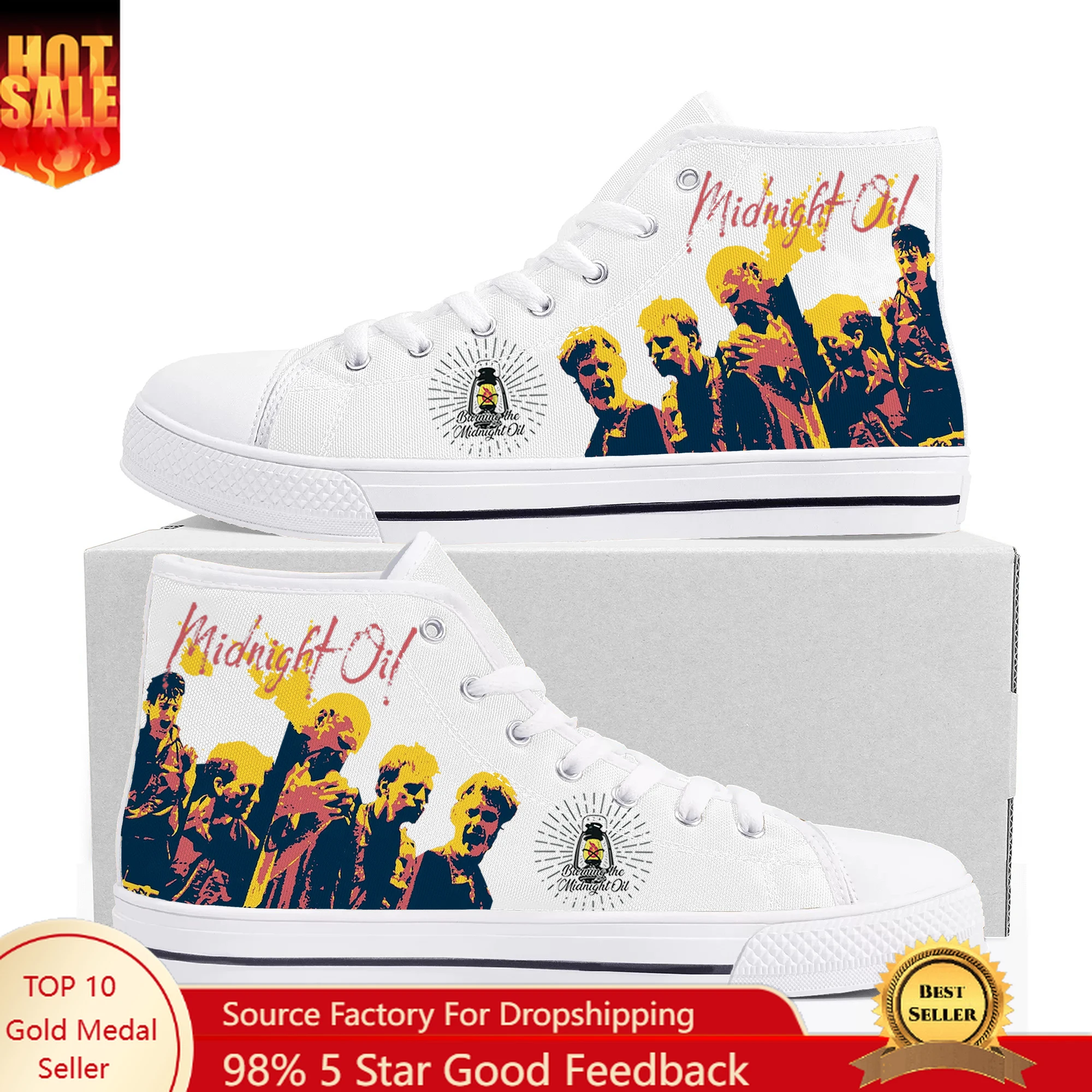

Midnight Oil Australian Rock Band Diesel and Dust Famous High Top Sneakers Mens Womens Teenager Canvas Sneaker Customize Shoe