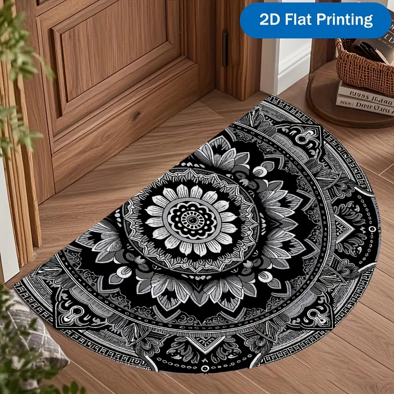 Elegant Geometric Welcome Rug Easy Clean Water Resistant Mat Great Gift For Art Lovers And Cozy Home Entrance Protection