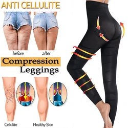 Seamless Shapewear Sheer Compression High Waisted Leggings Tummy Control Butt Lifter Skinny Pants Body Shaper Underwear
