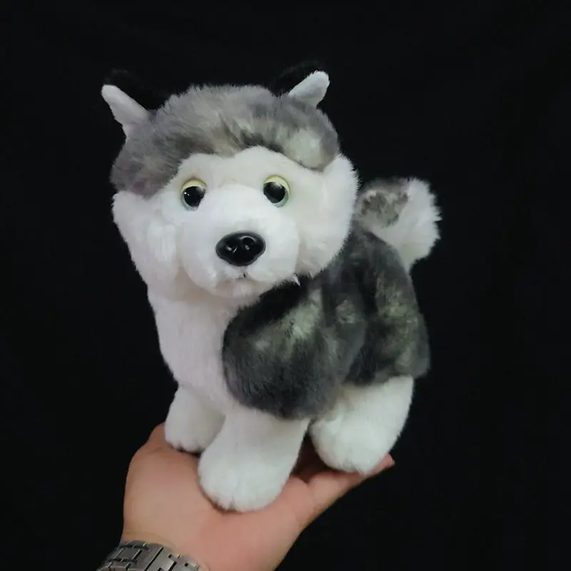 

Simulated Tilted Head Husky Puppy Doll Alaskan Malamute Plush Toy Lifelike Animals Simulation Stuffed Doll Kawaii Toy Gifts