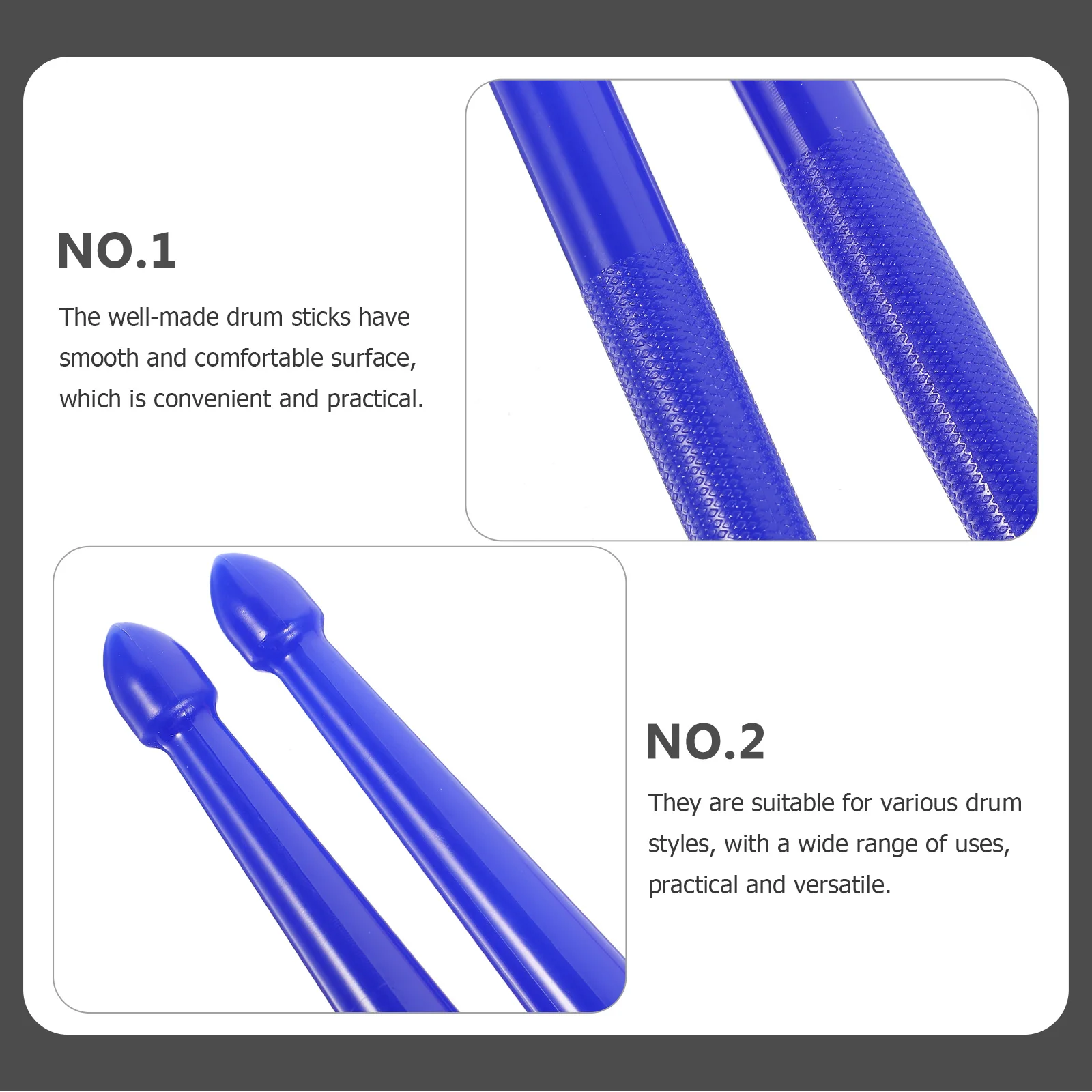 

Double-headed Drumsticks Professional Sided Musical Instrument Tip Felt End