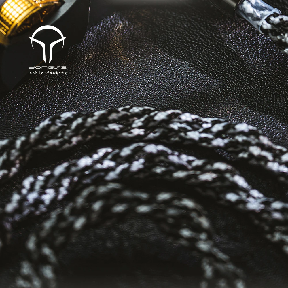 Yongse Venom New Arrival wysokiej czystości 4-żyłowy 6N posrebrzany kryształowy miedziany kabel do aktualizacji słuchawek
