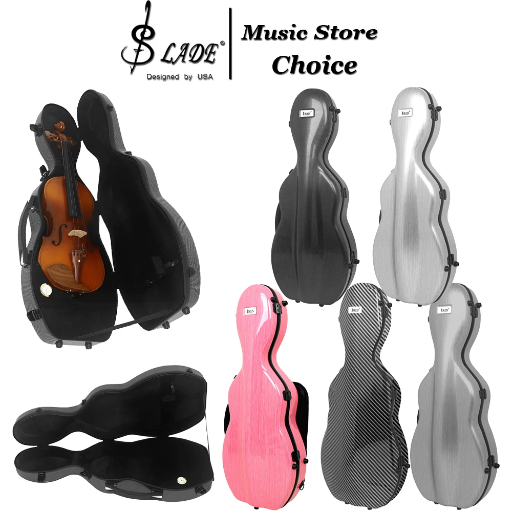 VB-30 Color Violin Case Brushed Carbon Fiber 4/4 Violin CaseMade of  Lightweight Hard Shell with Backpack Straps & Hygrometer