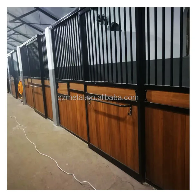 

single bamboo portable painting luxury stalls sets with steel frame wood customizable inside powder coating panel horse stable