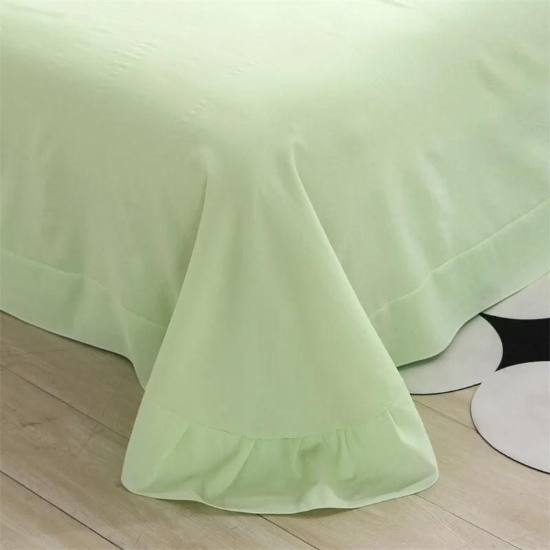 2025 ربيع جديد غطاء لحاف فئة أ غزل مزدوج مطبوعة محبوك القطن 3-4 قطعة لحاف غطاء سرير المخدة الفراش الصغيرة الطازجة #4