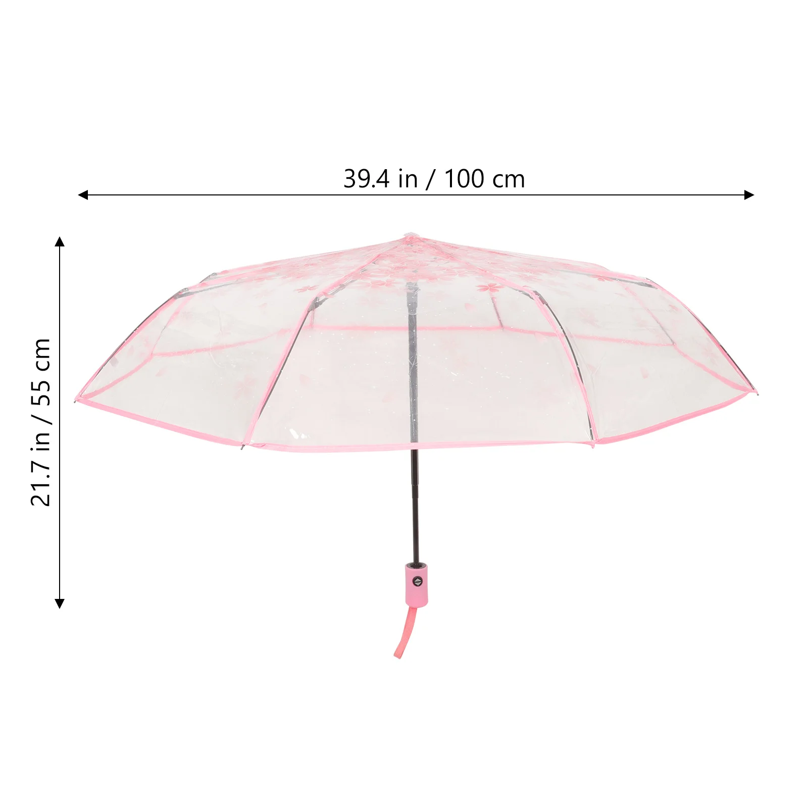 

Cherry Blossom Transparent Umbrella Compact Folding Rain Umbrella Automatic Windproof Portable Travel Sun Protection Gift For
