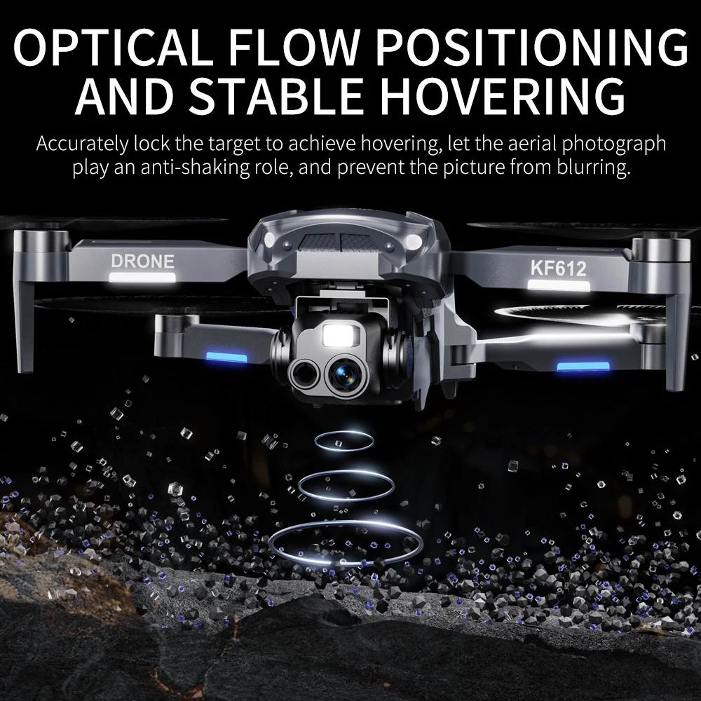 KF612 Professionele Drone Met 4K HD Camera Obstakel vermijden Optische Stroom FPV Borstelloze RC Quadcopter Voor Volwassen Kind