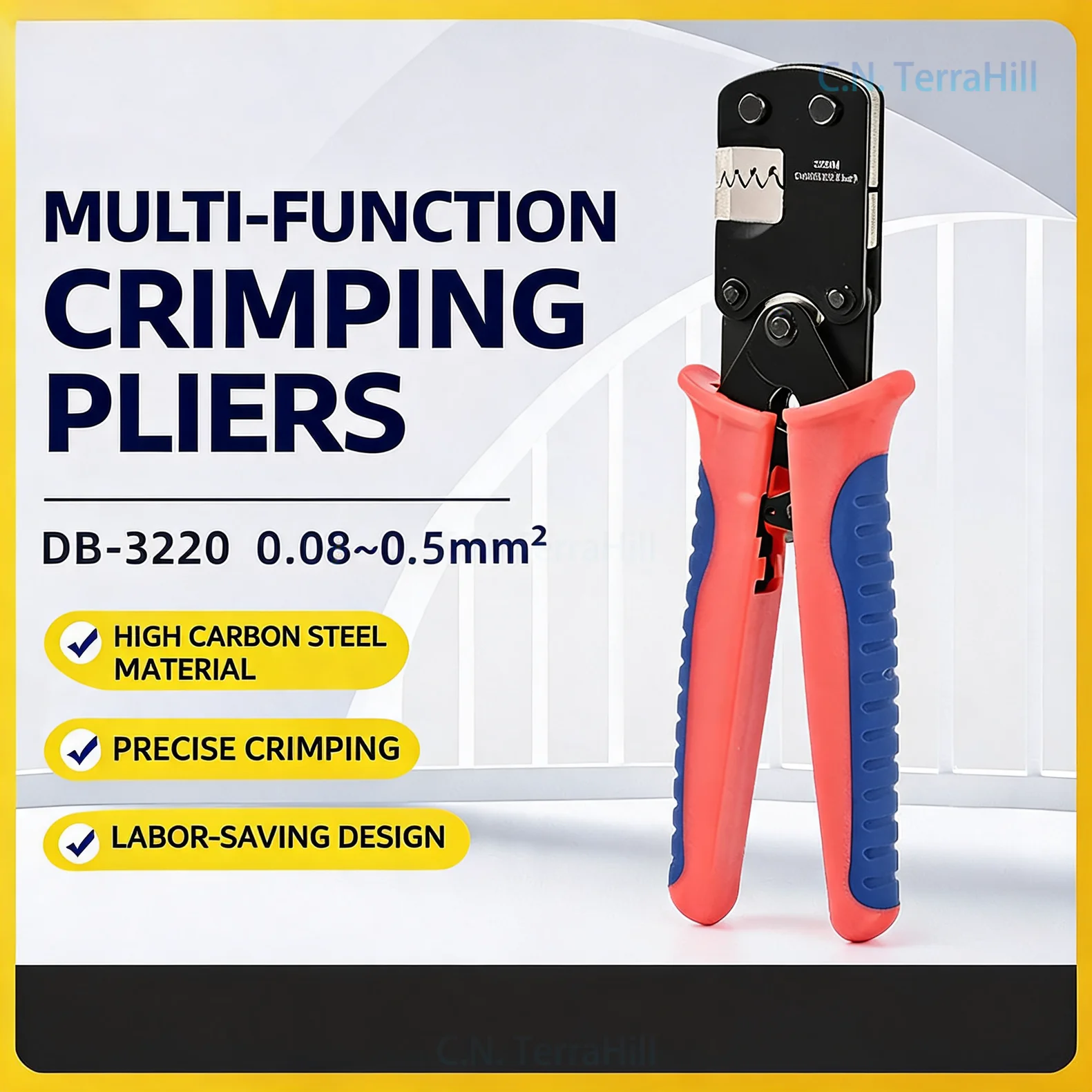 DB-3220 Ratchet Crimping Tool for XH2.54 PH2.0 SM2.5 Terminal Connectors Wire Crimper