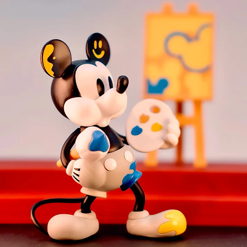 Em estoque disney mickey cor caça série caixa cega anime figura de ação bonito mesa surpresa caixa presente natal para amigos