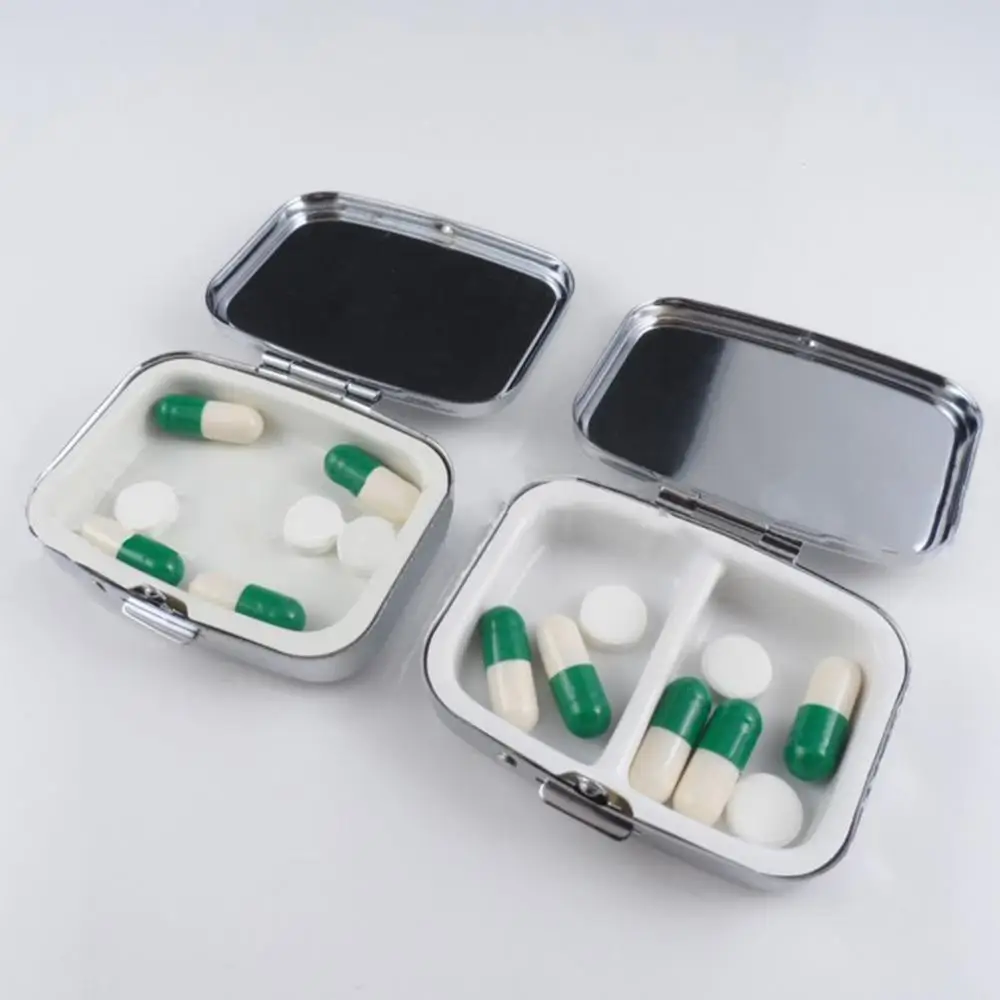 防水アルミ製ピルボックス,薬箱,キーホルダー,薬箱,週,旅行,タブレット