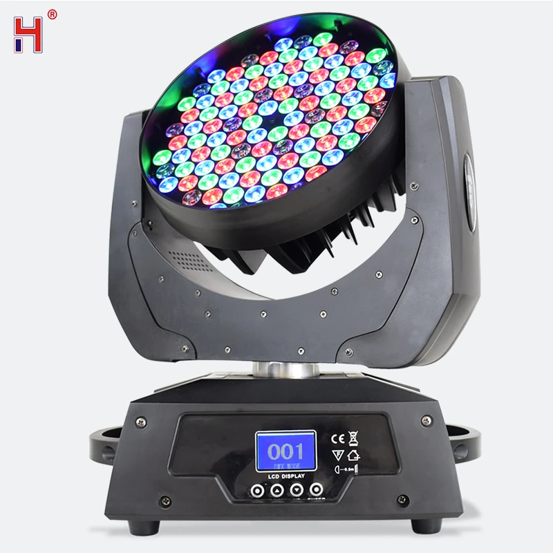 

HongYi Disco Stage Wall Wash Light 108X3W DJ Projector Lyre Moving Head RGBW LED Beam Effect For Wedding Show Nightclub