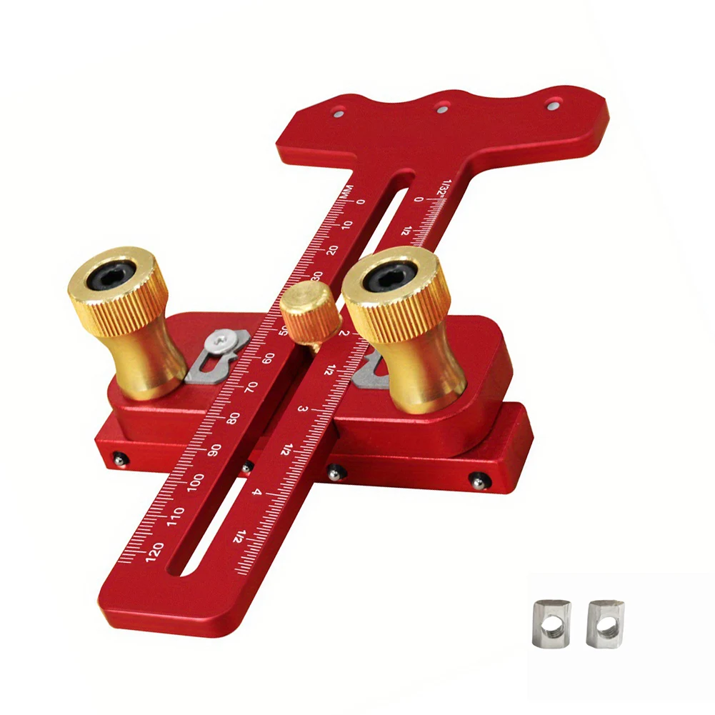

3 Pulley System 189x88mm Table Saw Jig Adjustable Measurements Aluminum Alloy Easy Setup Imperial And Metric Scales