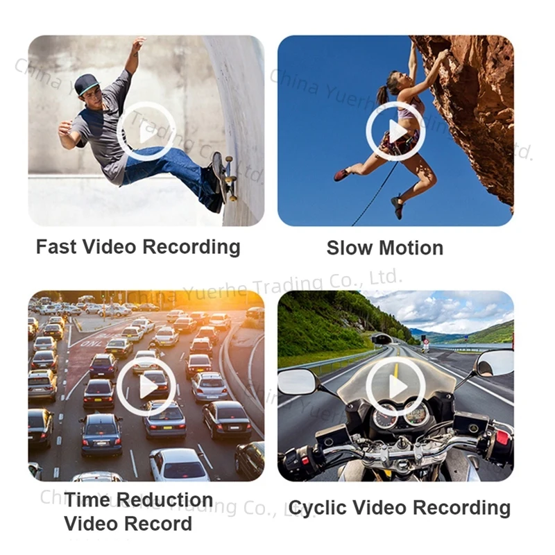 64G 4K 30FPS Head Mounted Camera Wearable Wifi Video Camcorder Camera 120°Wide Angle Lens Anti-Shake APP Control Camera view 4