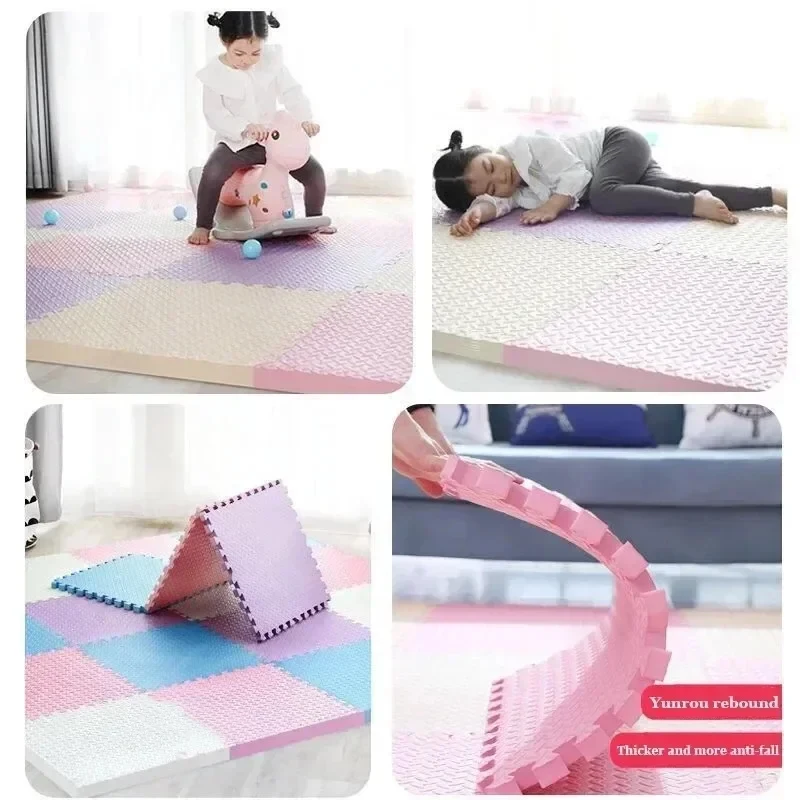 8-16pcs Educational Baby Puzzle Play Mat 30x1cm EVA Foam Kids Carpet Bebe Mattress Button Closure Baby Blanket Toys for Children - view 3
