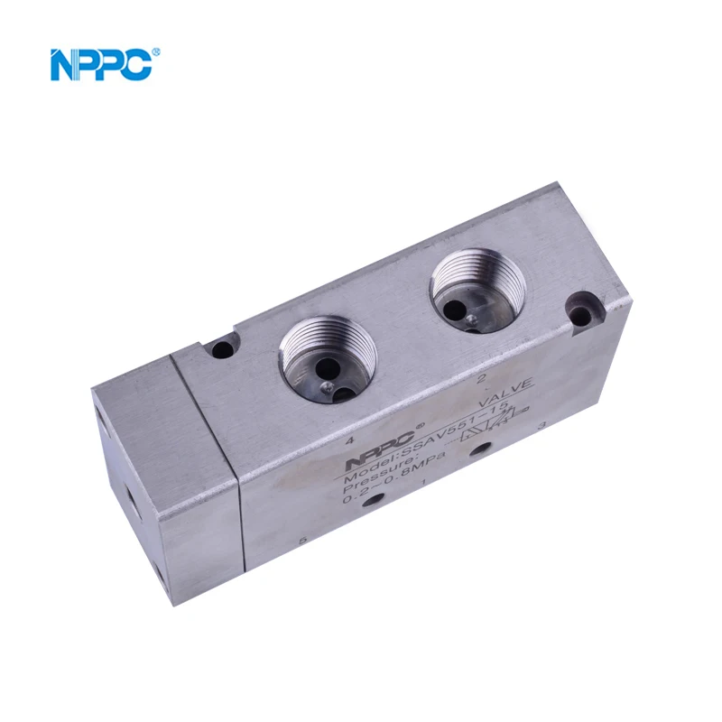SSAV551-15 Stainless Steel Pneumatic Valve SSVA Series Pipeline Installation Stainless Steel Five Way Pneumatic Valve