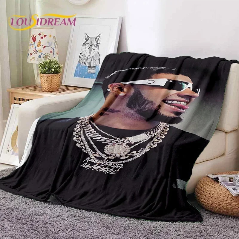 

Rapper Singer Free Anuel AA Hip Hop Blanket,Soft Throw Blanket for Home Bedroom Bed Sofa Picnic Travel Office Cover Blanket Kids