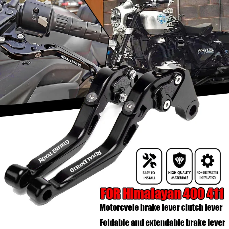 Dla Royal Enfield Himalayan 400 411 2016-2022 CNC Regulowane Składane Wysuwane Klamki Hamulca i Sprzęgła Akcesoria Motocyklowe