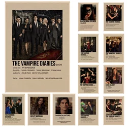 Pósteres de películas The Vampire Diaries, papel Kraft, póster Vintage, pintura artística de pared, pegatinas de estudio, pintura de pared