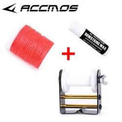 Archery Hunting Compound Bow string Server 110 Meter UPE Diameter 0.4mm 3-ply Rope Protect Bow String Serving Jig Tool Wax Set