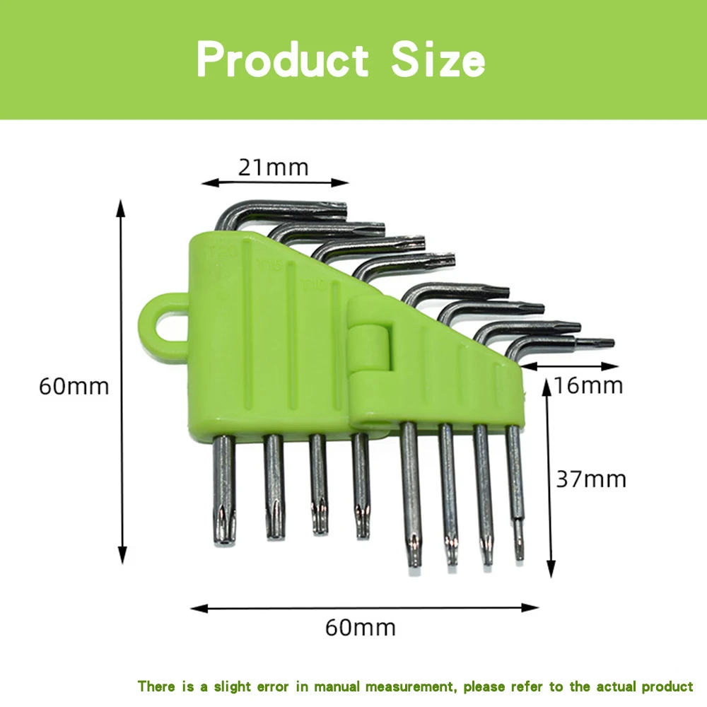 8-pcs Set  Mini Allen Wrench Flower-shaped Star With Hole T5 T6 T8 T10 T15 T20 Drone Repair Computer Hard Disk Disassembly Tool