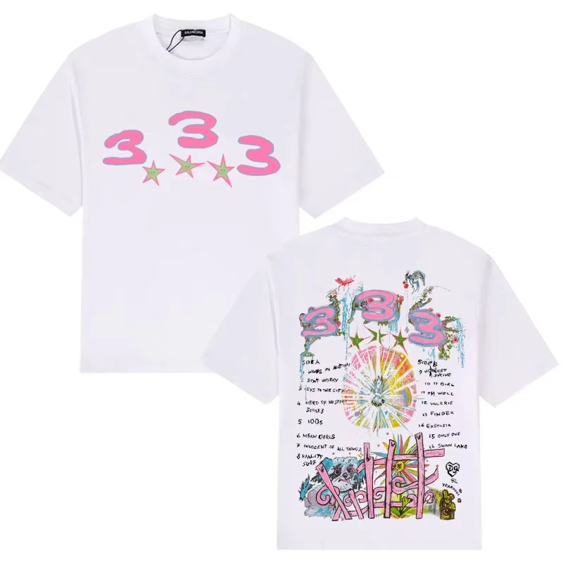 السويدية Bladee 333 Harajuku تي شيرت استنزاف عصابة ألبوم الرسومات طباعة تي شيرت محايد تي شيرتات قصيرة الاكمام الهيب هوب Y2K الملابس