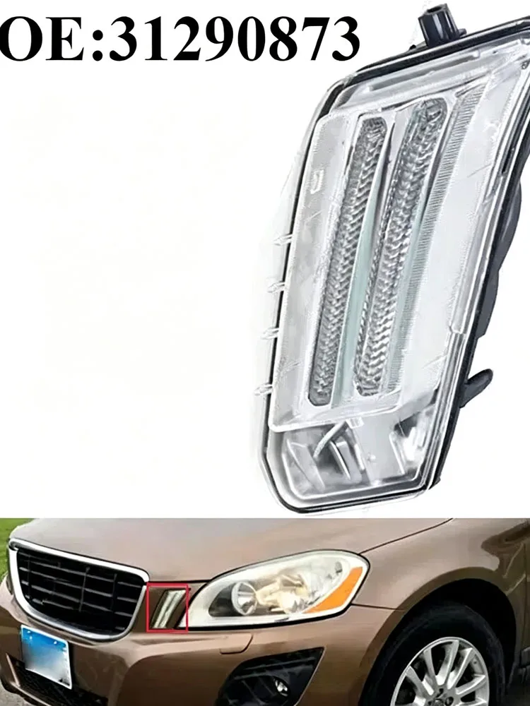 

For Volvo XC60 2009-2013 Years Car Front Bumper DRL Daytime Running Light Turn Signal Lamp Fog Light 31290873 31290874