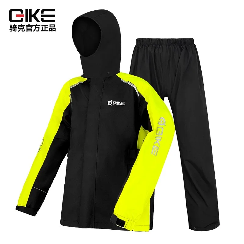 

capa de chuva moto Qike Motorcycle Raincoat Rain Pants Set Outdoor Riding Full Body Split Raincoat Belt Hidden Shoe Cover