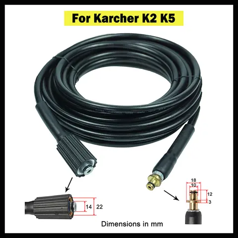 2~40m High Pressure Washer Hose Pipe Cord Car Washer Water Cleaning Extension Hose Gun Quick Connector For Karcher K2 K5