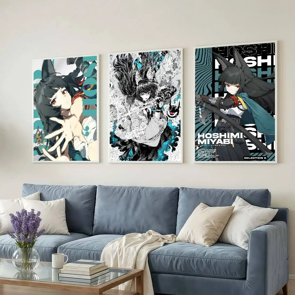 Game Zenless Zone Zero Hoshimi Miyabi Posters Dormitory Decorations Bedroom And Living Room Wall Murals Souvenirs