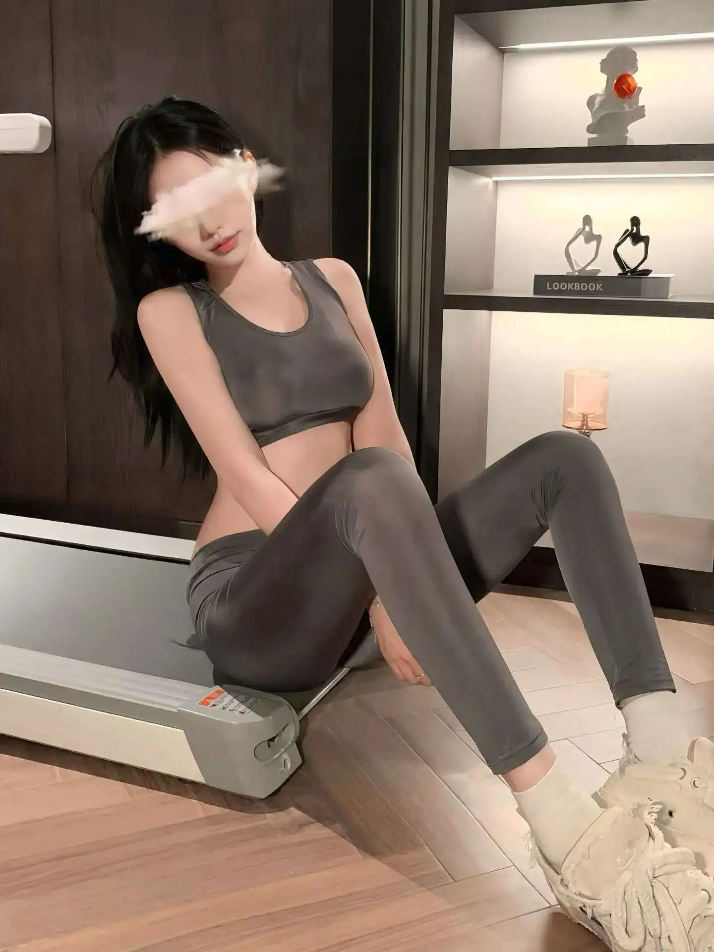 

Summer Fashion Women Clothing Exotic Color Comfortable Pantsuits Minimalist Sports Style Open Waist Hollow Zipper Tight Top MVX4