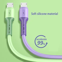 Liquid Soft Rubber Data Cable Suitable for Apple Huawei Charging Cable Type-C Android Phone Charging Cable 66W Fast Charging