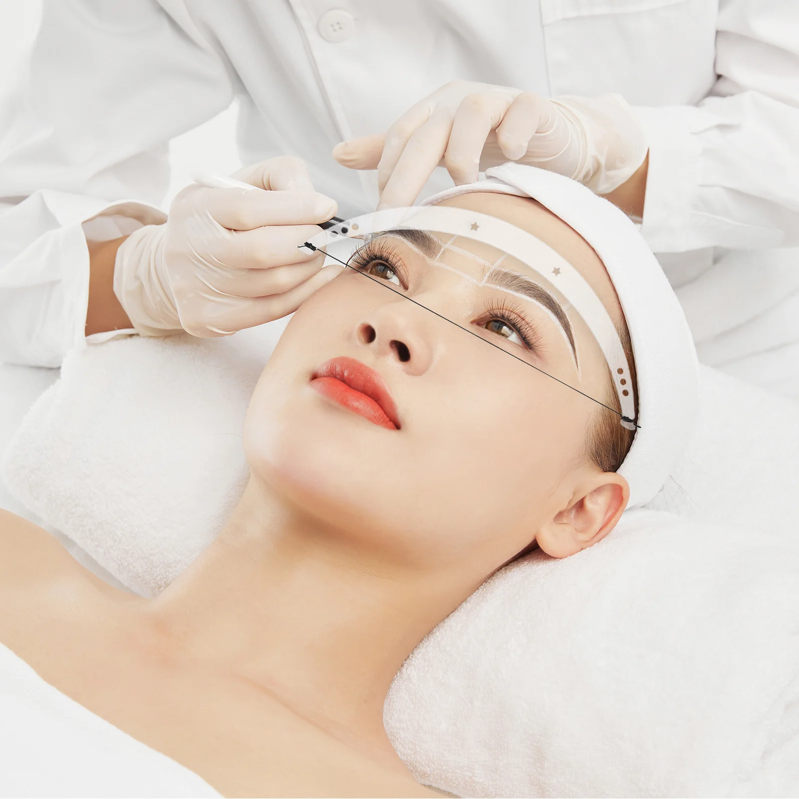 Plantillas reutilizables de plástico transparente, herramienta para dar forma a las cejas, plantillas de molde de maquillaje Diy, suministros de Microblading, 3 uds.