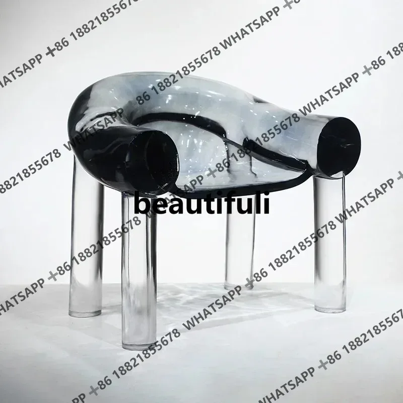 

RR Chair Lobby Transparent Resin Sculpture Stool Decorative Arts Creative Leisure Chair