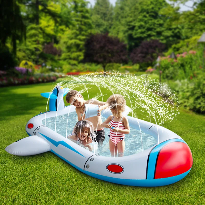 Kids Swimming Pool Inflatable Spray Pool Outdoor Splash Pad Summer Backyard Water Park Children's Sprinkler Water Play Mat