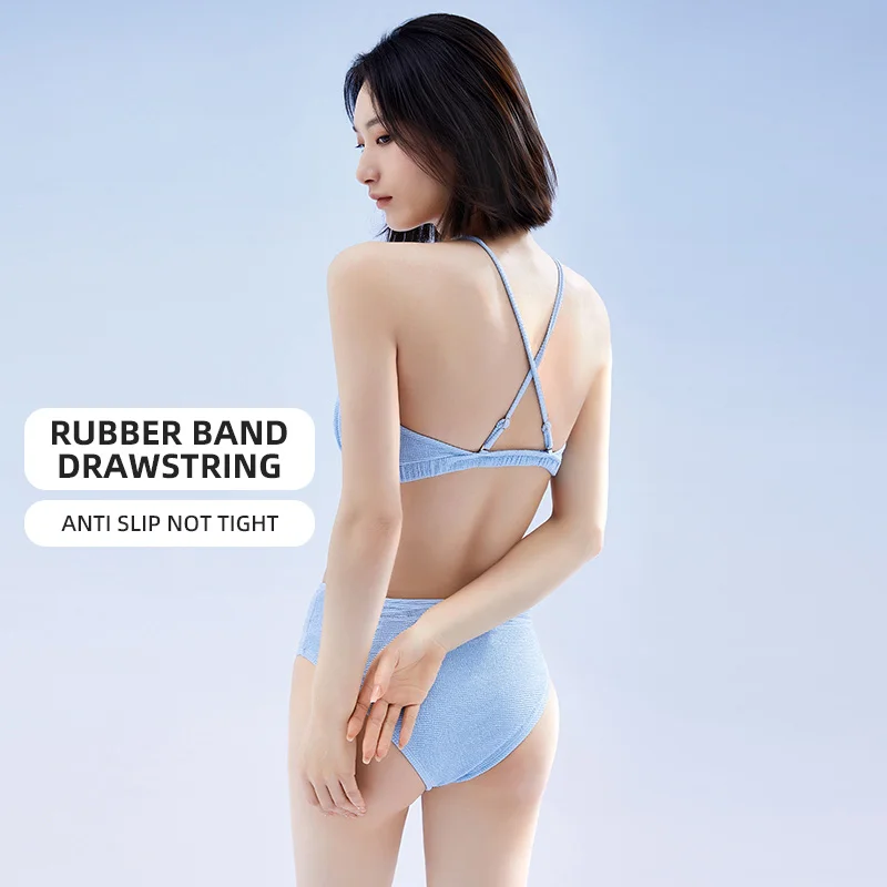 Aquaplay Frauen Baby blau Bikini Sport Bade bekleidung Fitness Badeanzug Strand Surfen Kleidung Tauchen