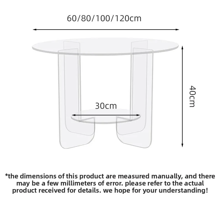 Mesa de centro de losa de roca para sala de estar, estilo crema minimalista de lujo, luz transparente acrílica italiana, pequeño apartamento