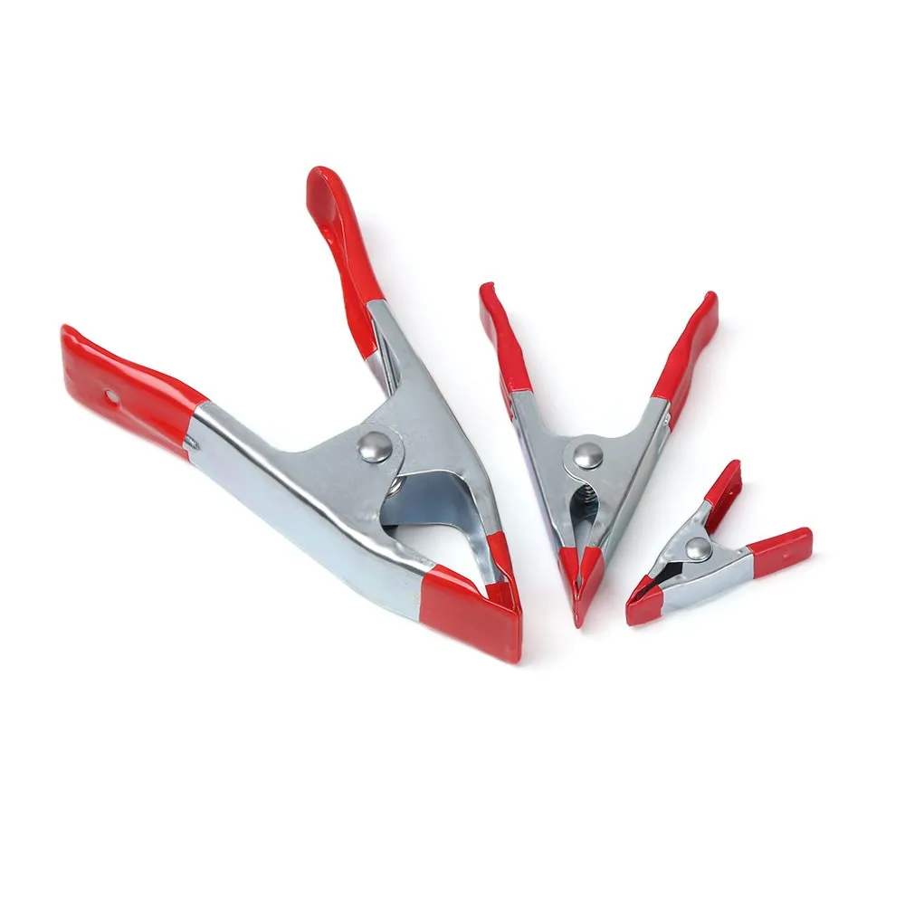 2/4/6 Inch Spring Clamps Metal A-Shaped Clip DIY Woodworking Grip Powerful Tools For Photo Studio Background