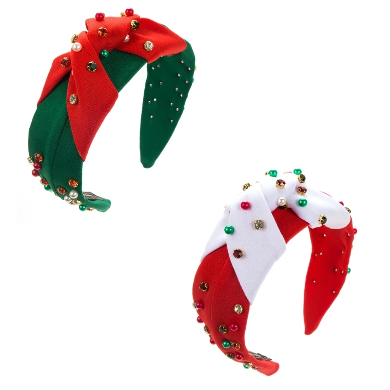 Color Matching Christmas Headbands Knotting Headband Ladies Photography Headband Dropship